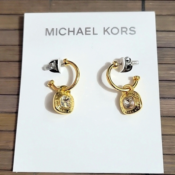 Michael Kors Gold Dangle Earrings - Picture 1 of 3